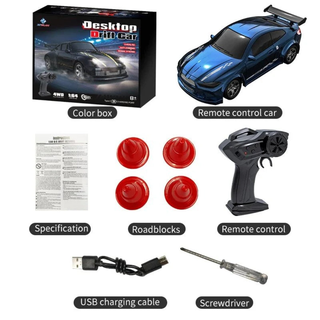 1:64 Scale RC Drift Car – Compact Remote-Control Racing Vehicle