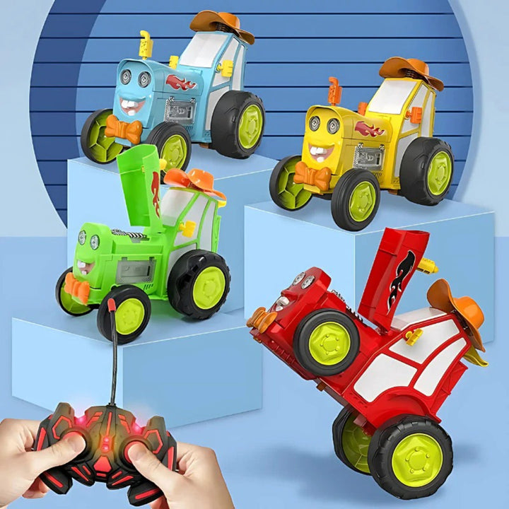 Cartoon-Style Toy Tractor - Fun Agricultural Vehicle