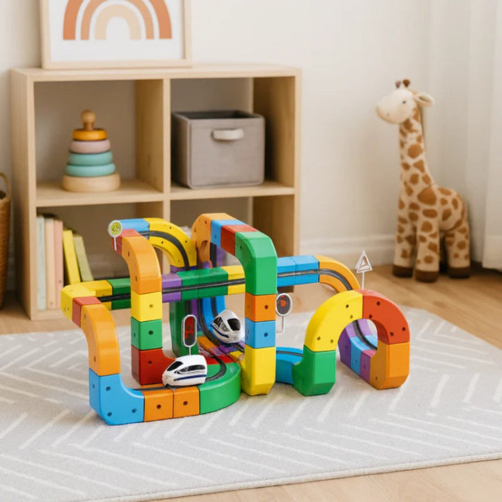 STEM Building Toy: 3D Train Construction Kit