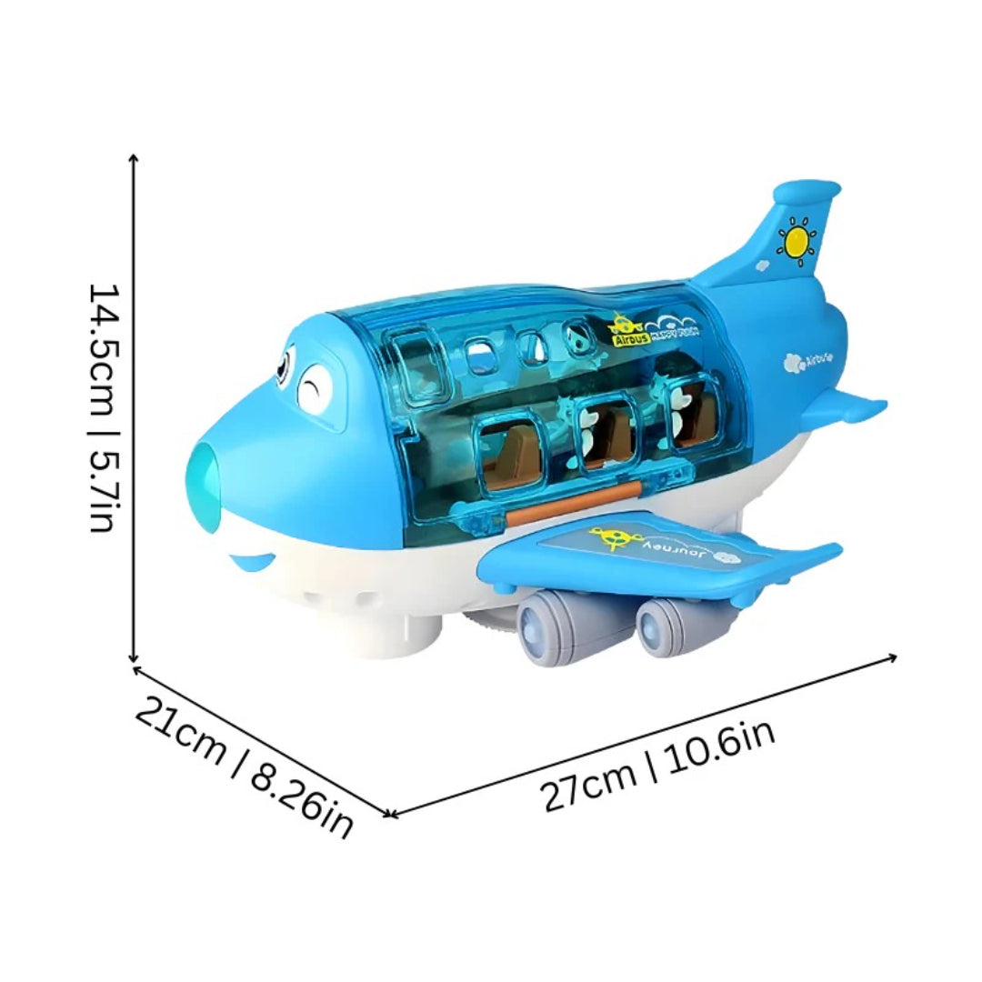 LED Action Airplane Toy with Light and Sound Effects
