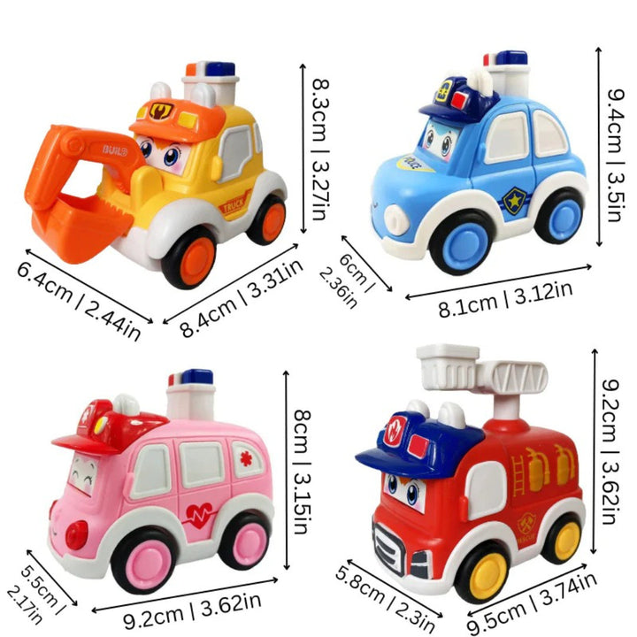 4-Piece Rescue Vehicle Action Figure Set