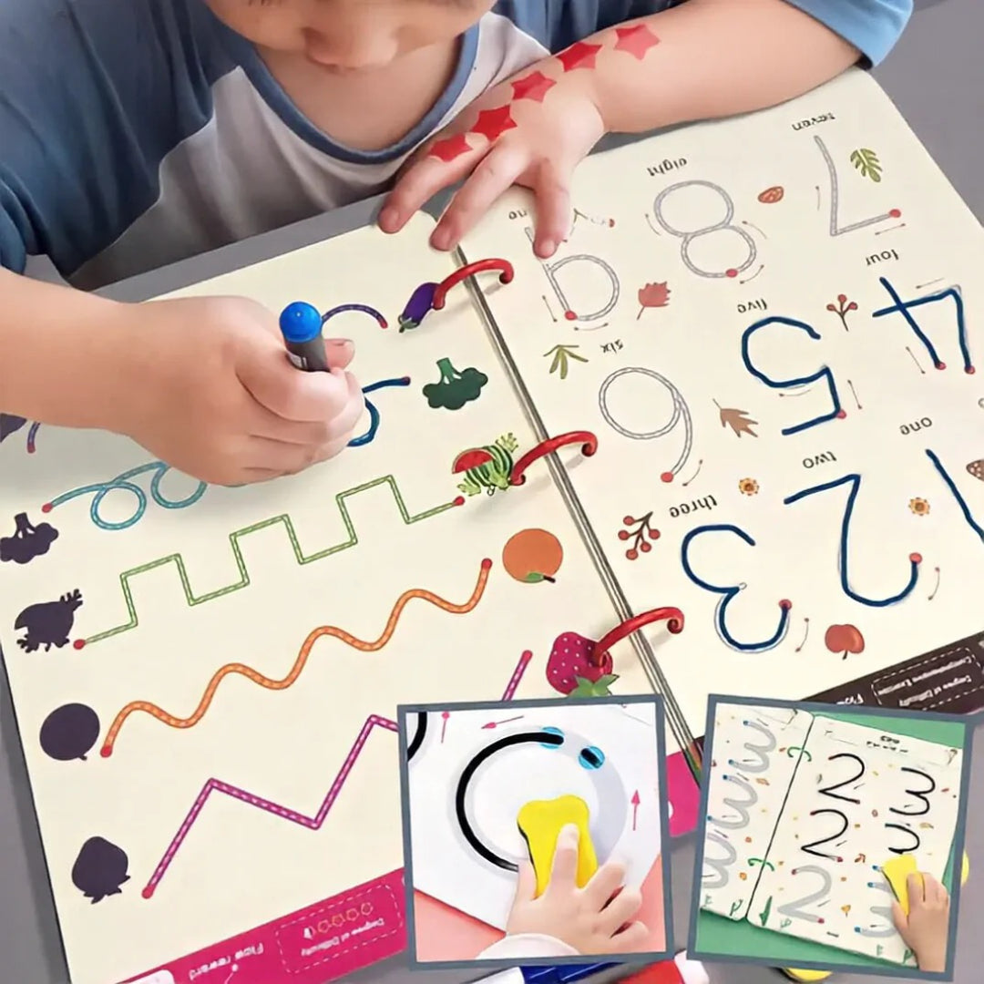 Eco-Friendly Reusable Notebook: Erasable Workbook for Writing Practice