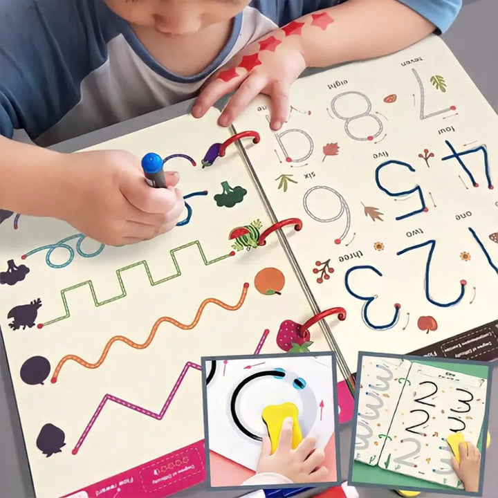 Eco-Friendly Reusable Notebook: Erasable Workbook for Writing Practice