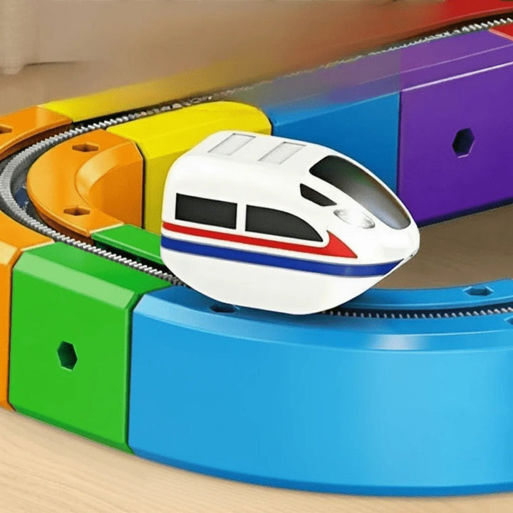 3D Track Train Set with Battery-Operated Locomotive
