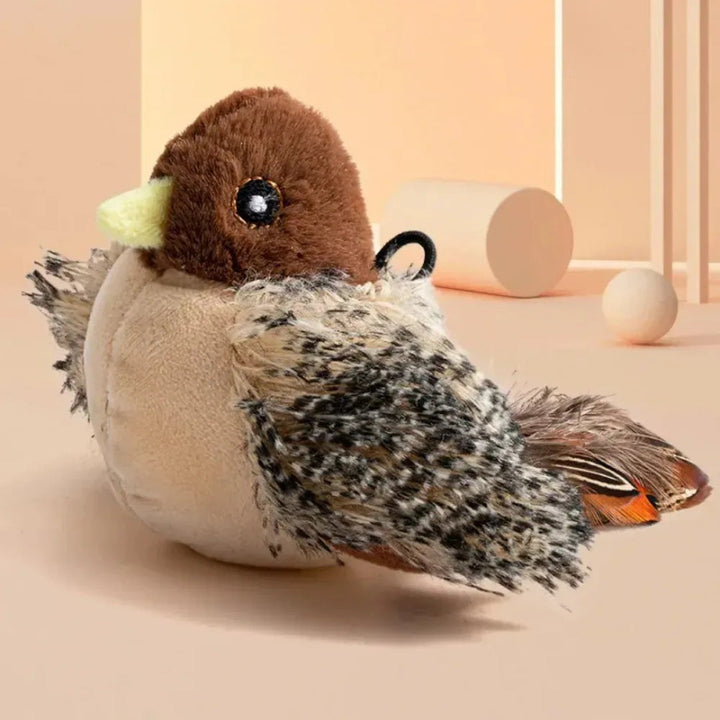 Interactive Sound-Emitting Flying Bird Cat Toy