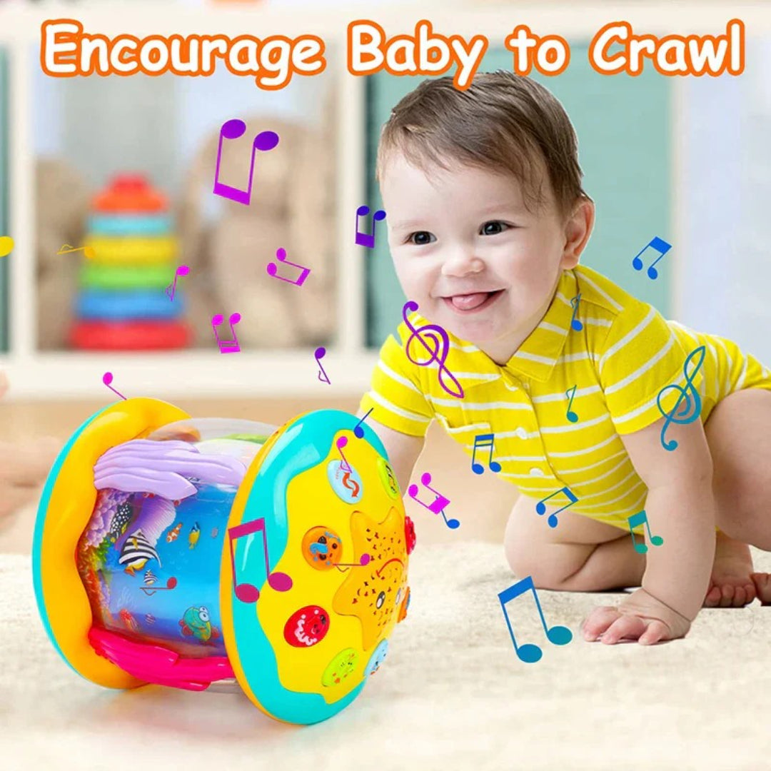 Ocean-Themed Montessori Tummy Time Projector with Music