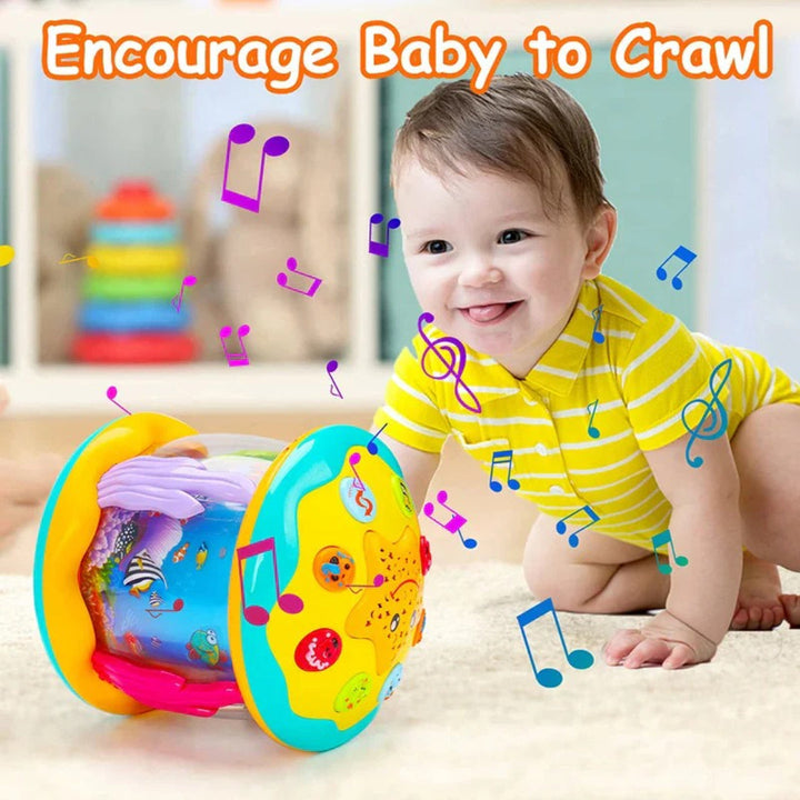 Ocean-Themed Montessori Tummy Time Projector with Music