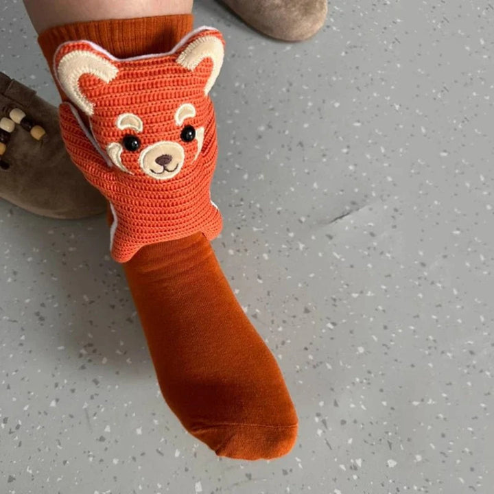 Cozy 3D Animal-Inspired Home Socks with Non-Slip Sole