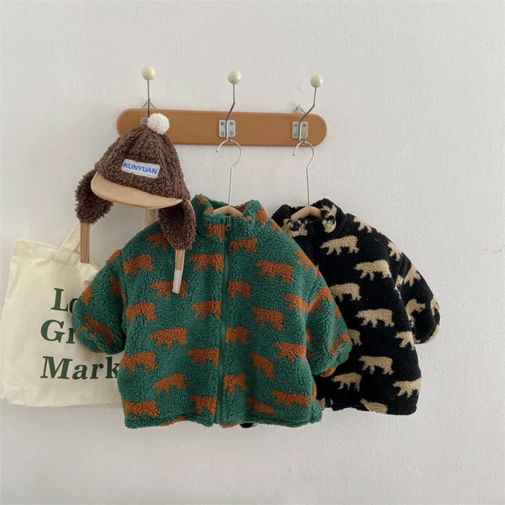 Unisex Fleece Vest Featuring Bear Design