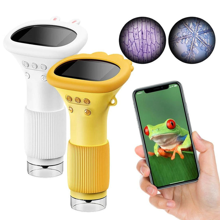 Portable Kids' Digital Microscope with Built-in Display