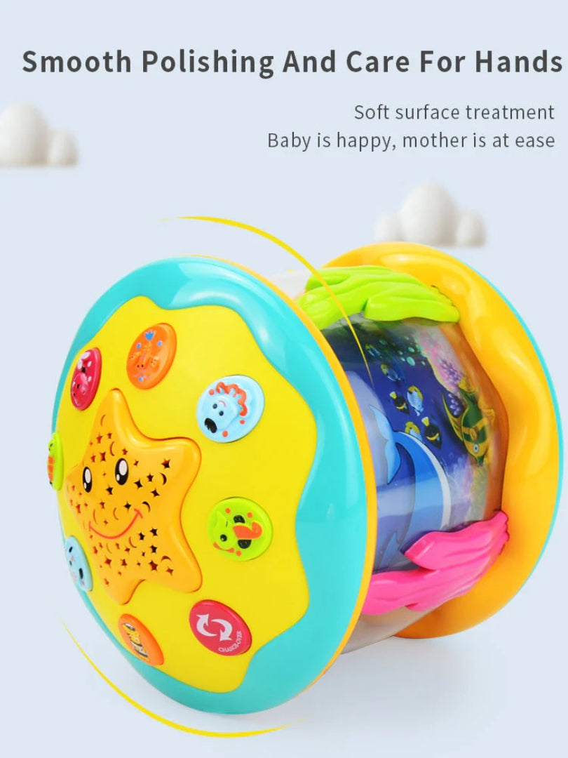 Ocean-Themed Montessori Tummy Time Projector with Music