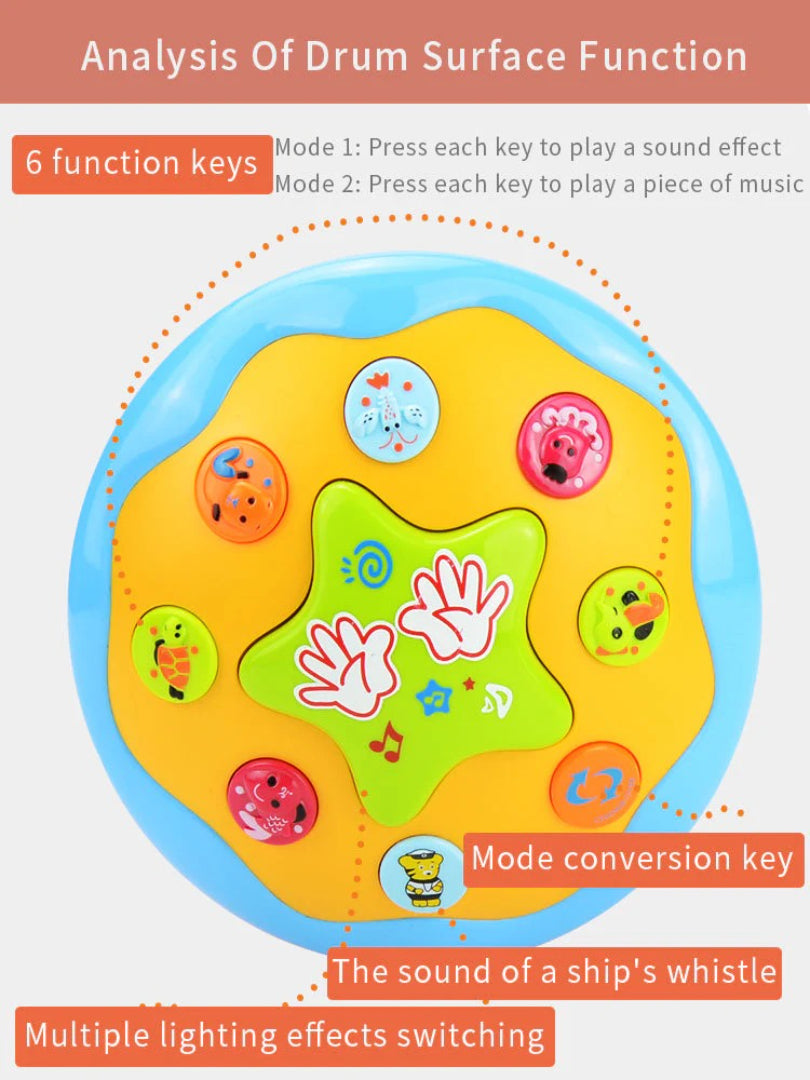 Ocean-Themed Montessori Tummy Time Projector with Music