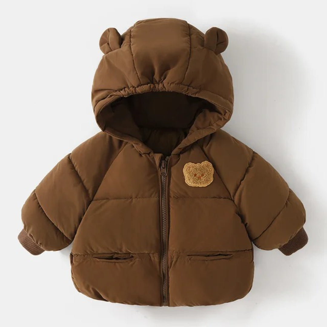Kids' Winter Coat with Adorable Bear Hood