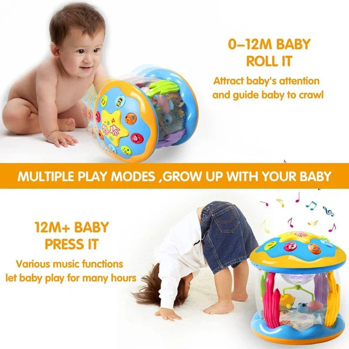 Ocean-Themed Montessori Tummy Time Projector with Music