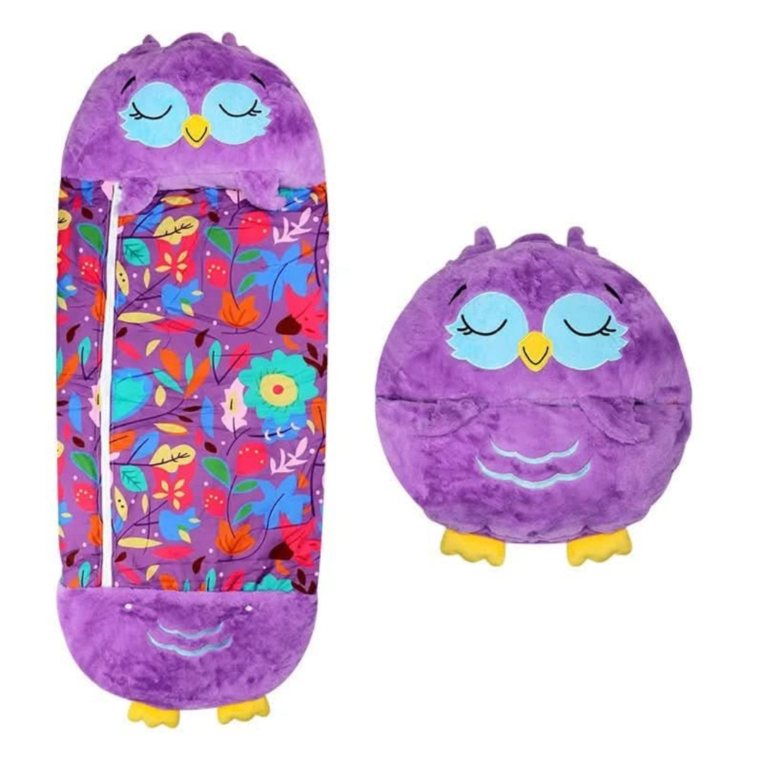 2-in-1 Plush Children's Sleeping Bag with Cuddly Toy