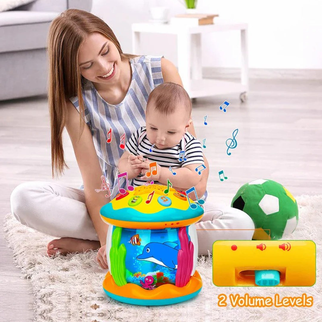 Ocean-Themed Montessori Tummy Time Projector with Music