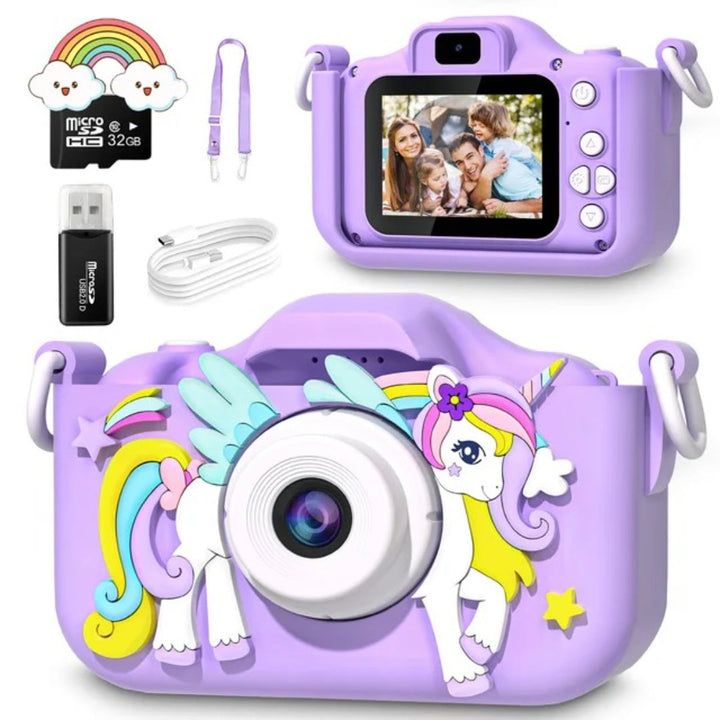 Unicorn HD Camera: Capture Photos and Videos with Included 32GB SD Card