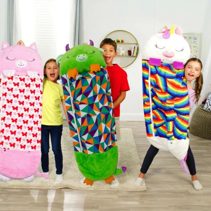 2-in-1 Plush Children's Sleeping Bag with Cuddly Toy