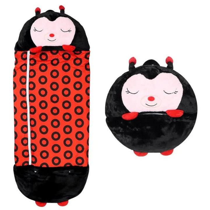 2-in-1 Plush Children's Sleeping Bag with Cuddly Toy