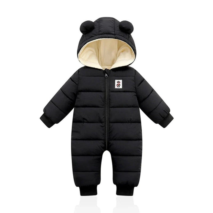 Fleece-Lined Infant Ski Suit with Matching Hat
