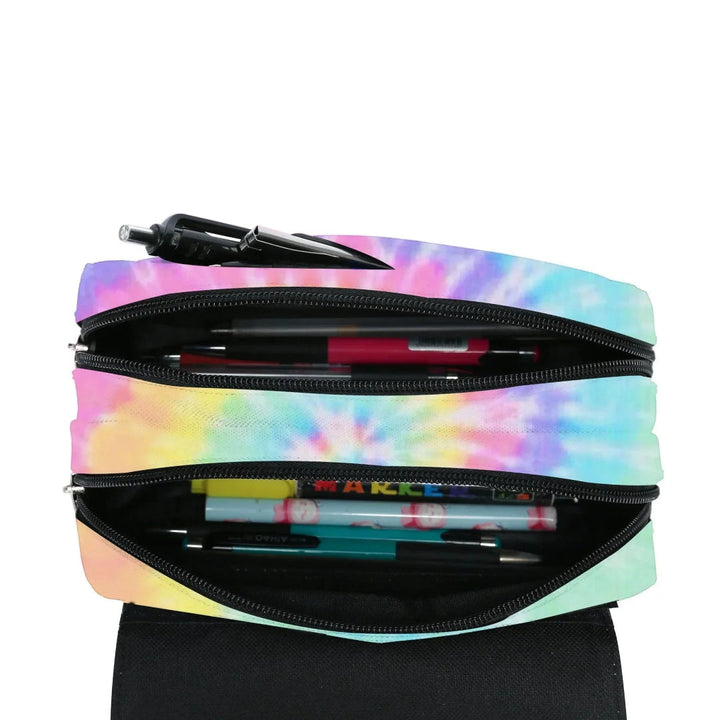 Stitched Design Flap Pencil Case