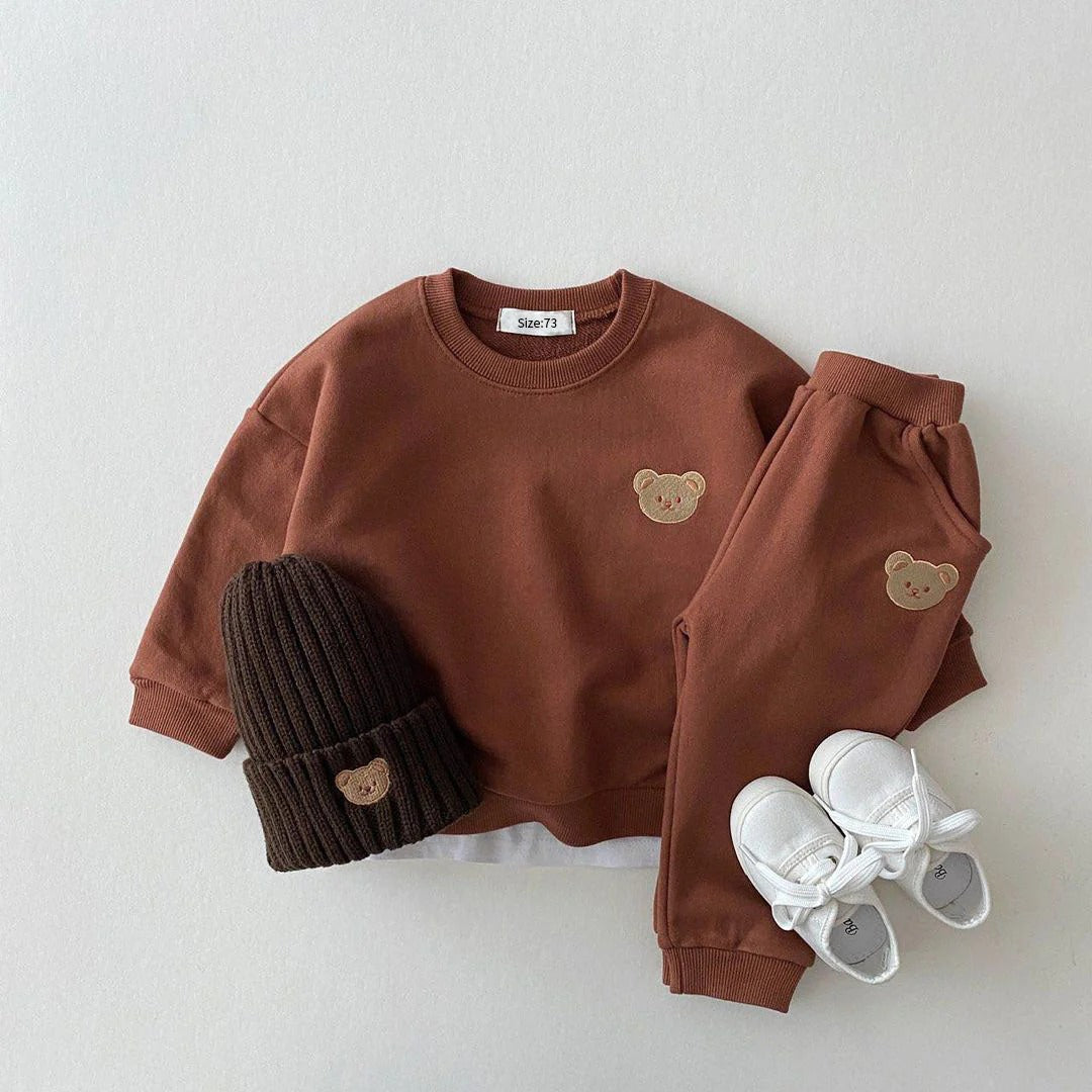 Infant Jogging Outfit: Sweatshirt, Pants, and Hat