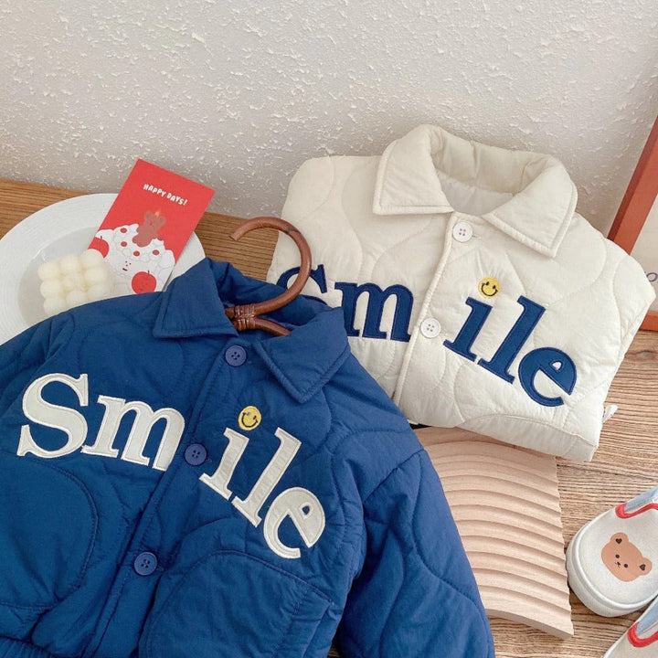 Unisex Kids' Quilted Jacket with Button Closure