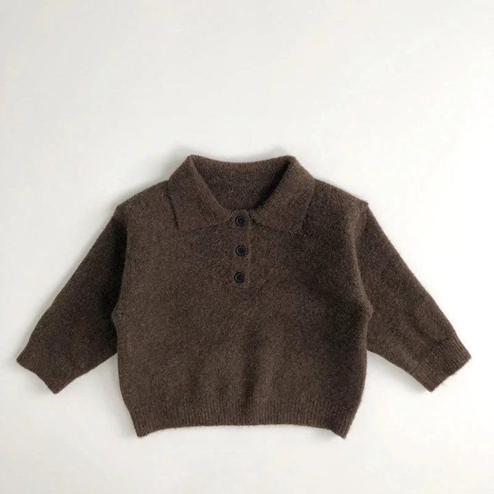 Unisex Children's Polo Sweater with Button Closure
