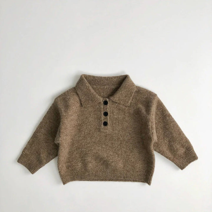 Unisex Children's Polo Sweater with Button Closure