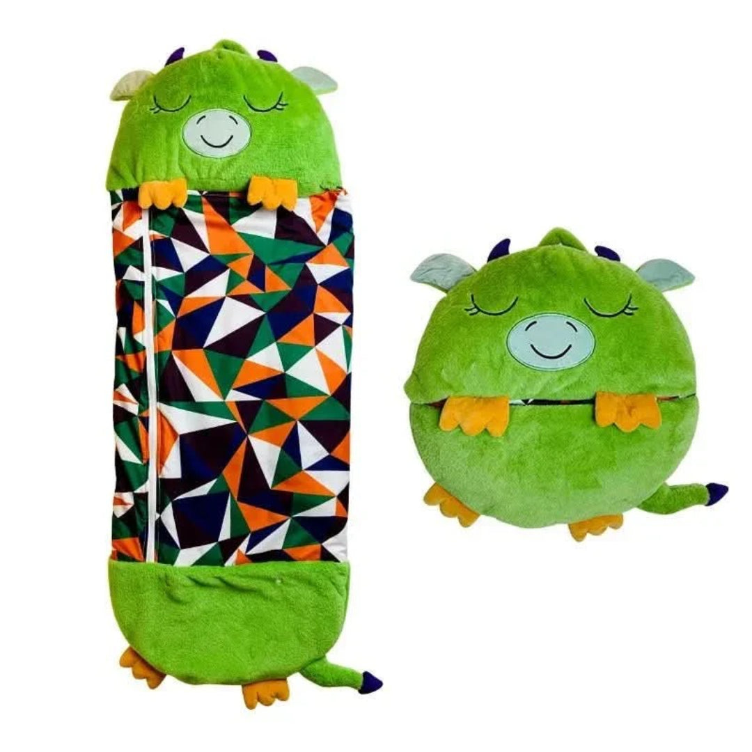 2-in-1 Plush Children's Sleeping Bag with Cuddly Toy