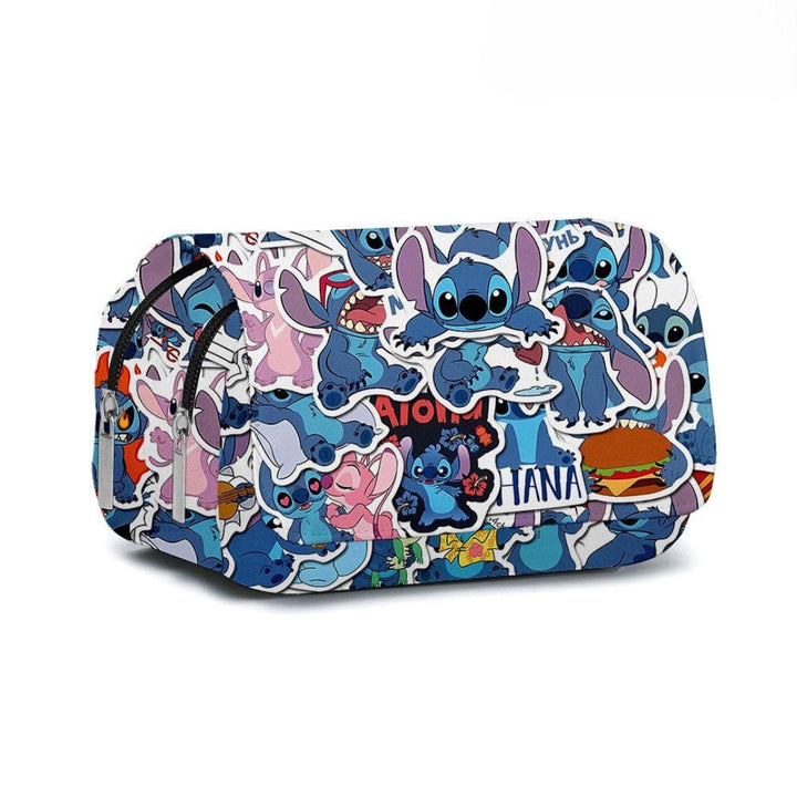 Stitched Design Flap Pencil Case