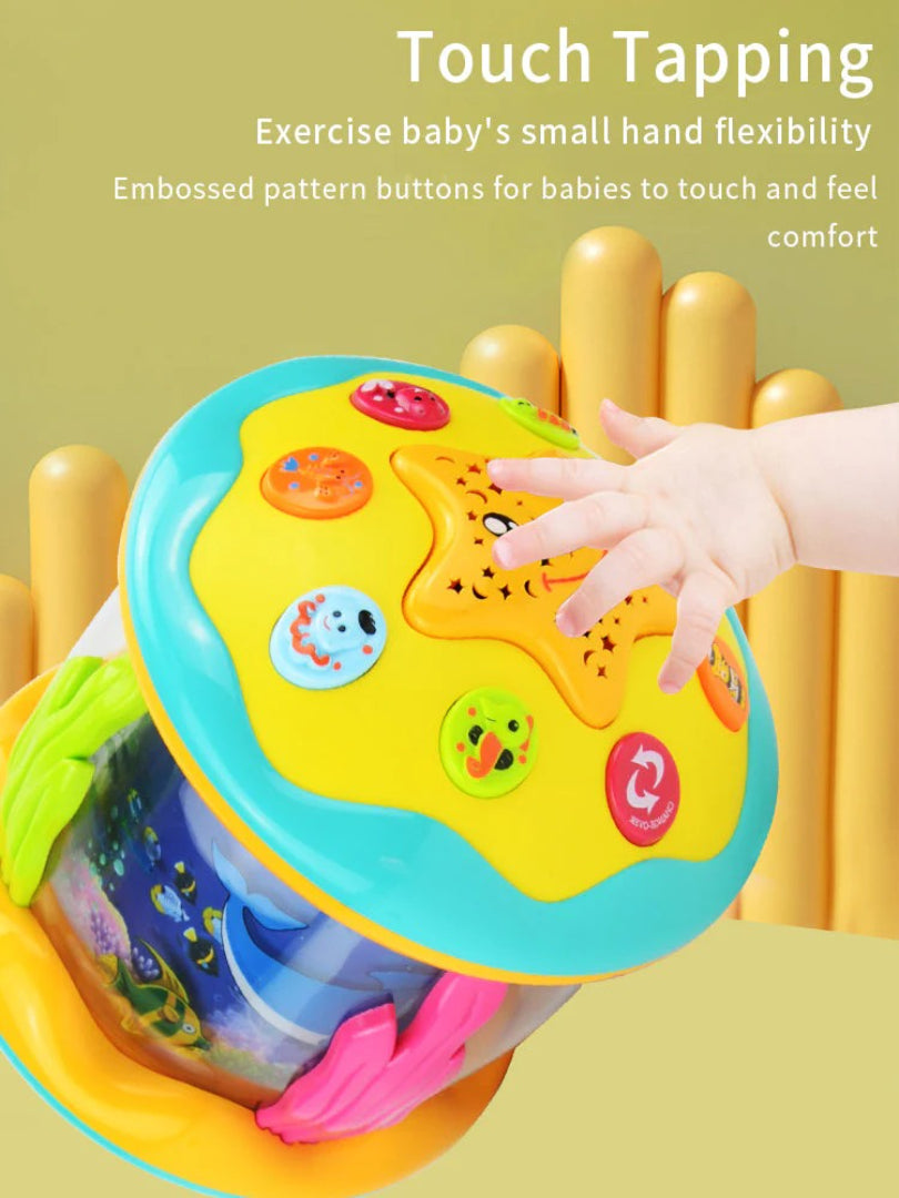 Ocean-Themed Montessori Tummy Time Projector with Music