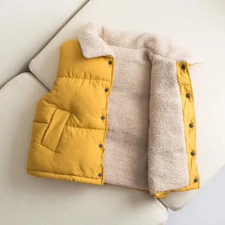 Unisex Children's Quilted Vest with Snap Closure