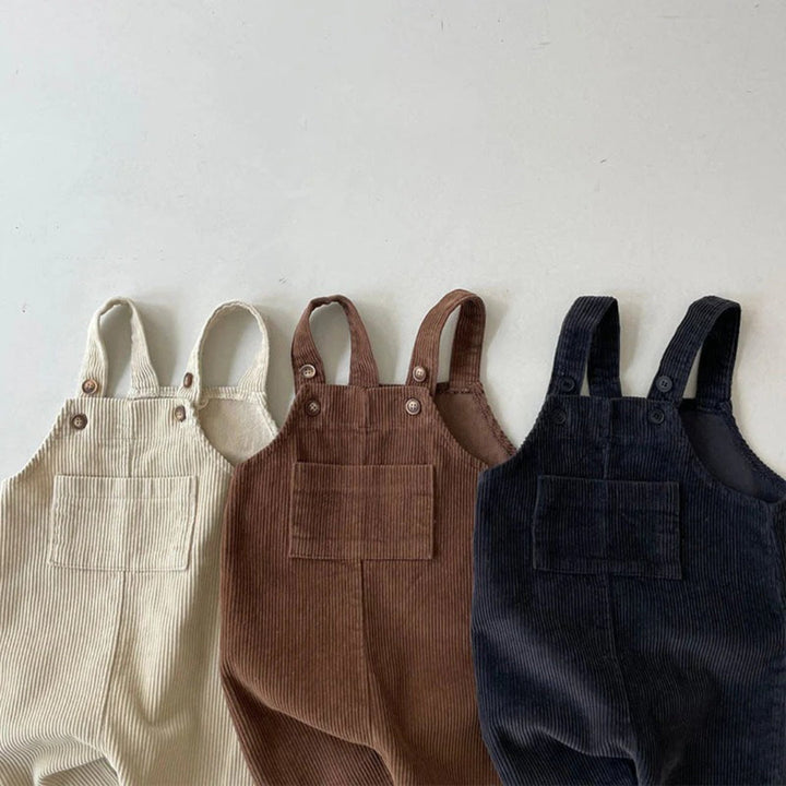 Unisex Cotton Striped Baby Overalls