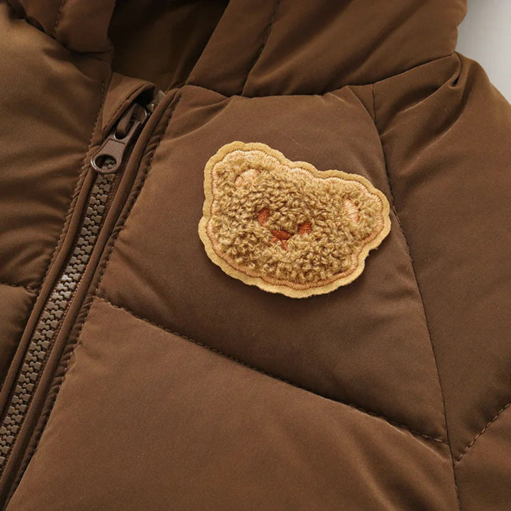 Kids' Winter Coat with Adorable Bear Hood