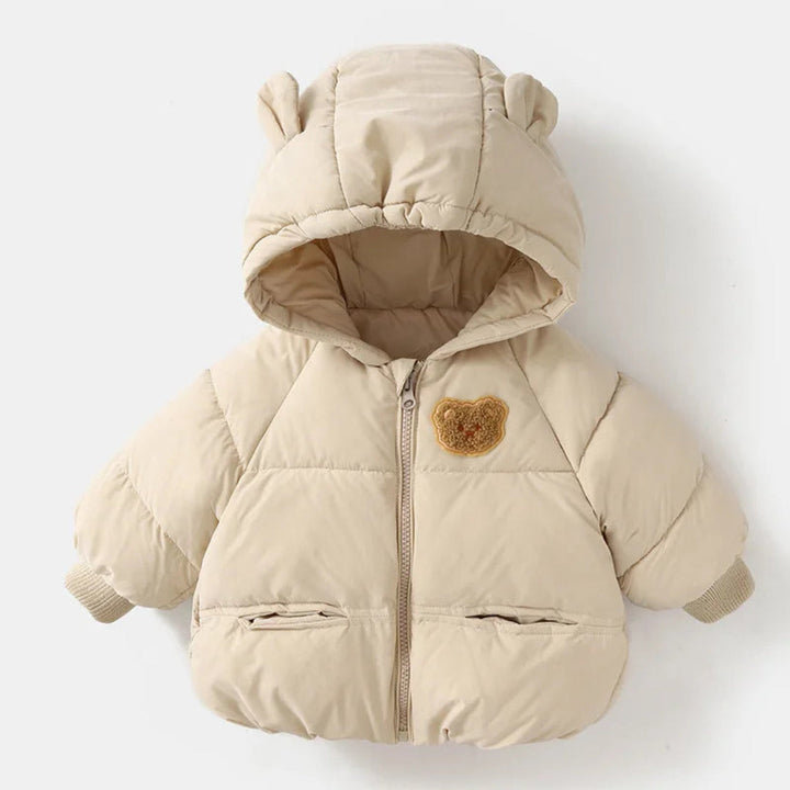 Kids' Winter Coat with Adorable Bear Hood