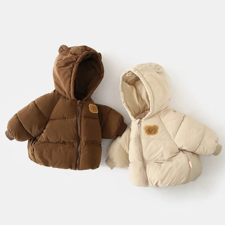 Kids' Winter Coat with Adorable Bear Hood