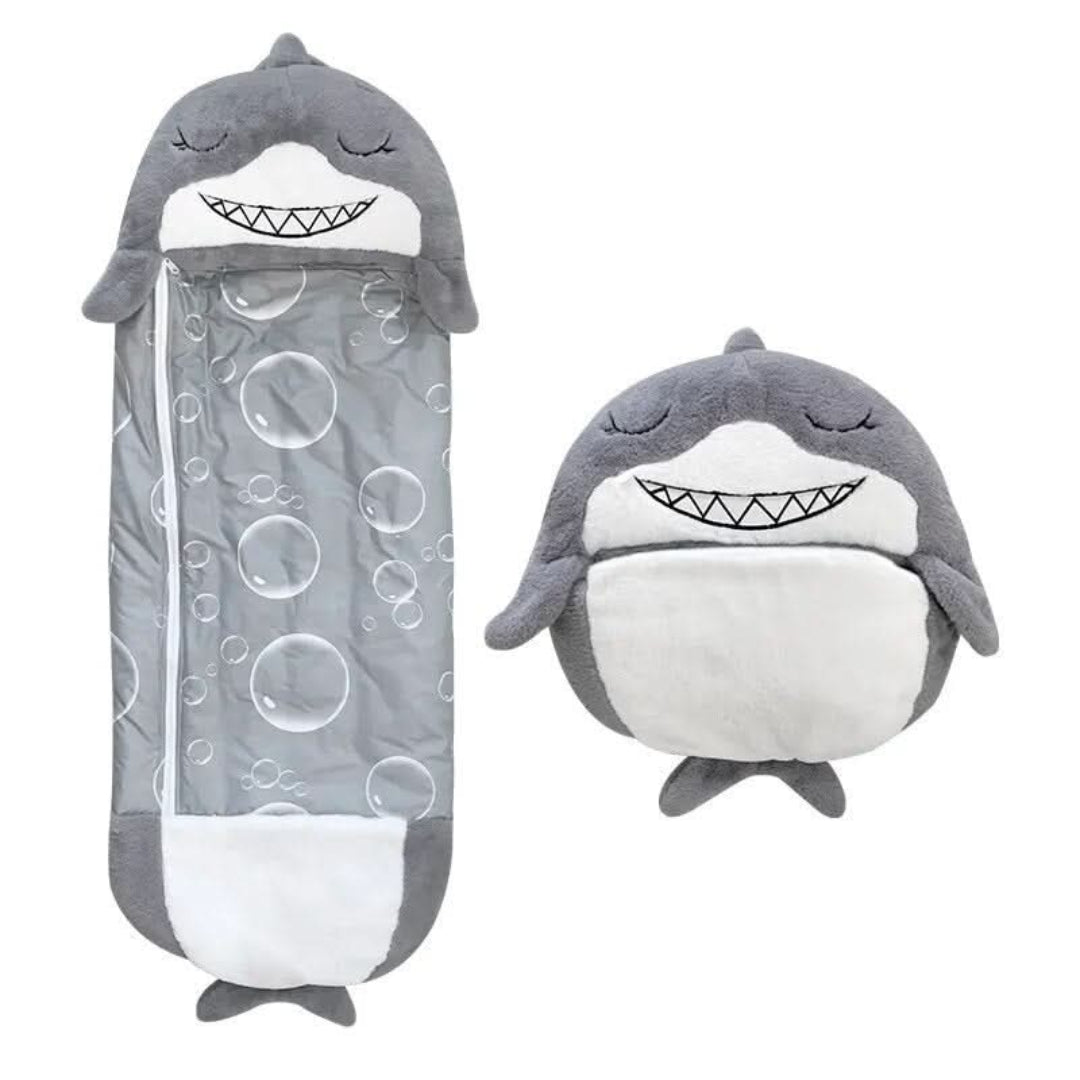 2-in-1 Plush Children's Sleeping Bag with Cuddly Toy