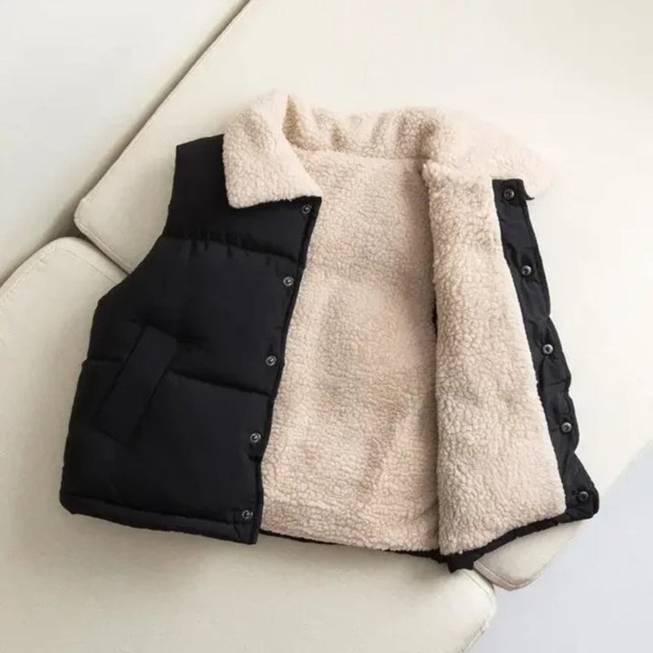 Unisex Children's Quilted Vest with Snap Closure