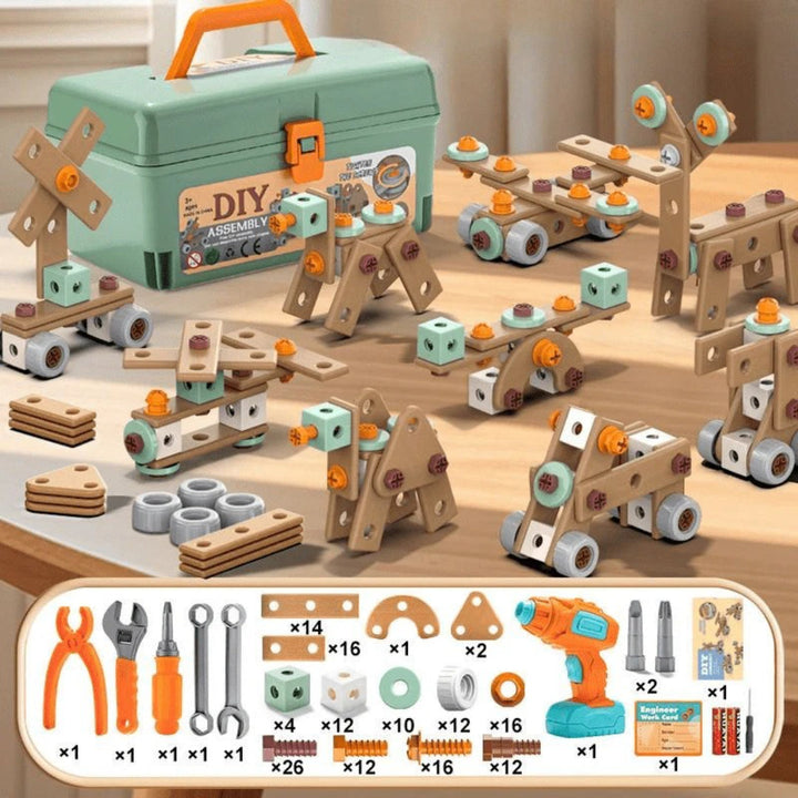 100-Piece Construction Tool Set – Imaginative Building Toy