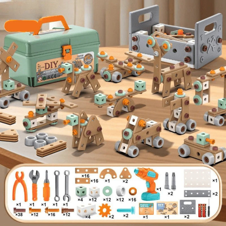 100-Piece Construction Tool Set – Imaginative Building Toy