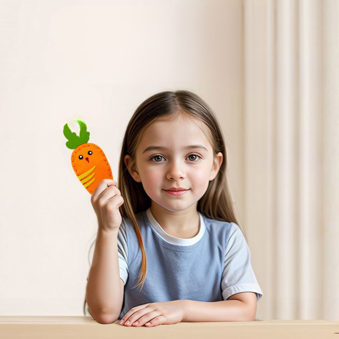 Kids' Safe Crafting Sewing Kit with Felt Animal Projects