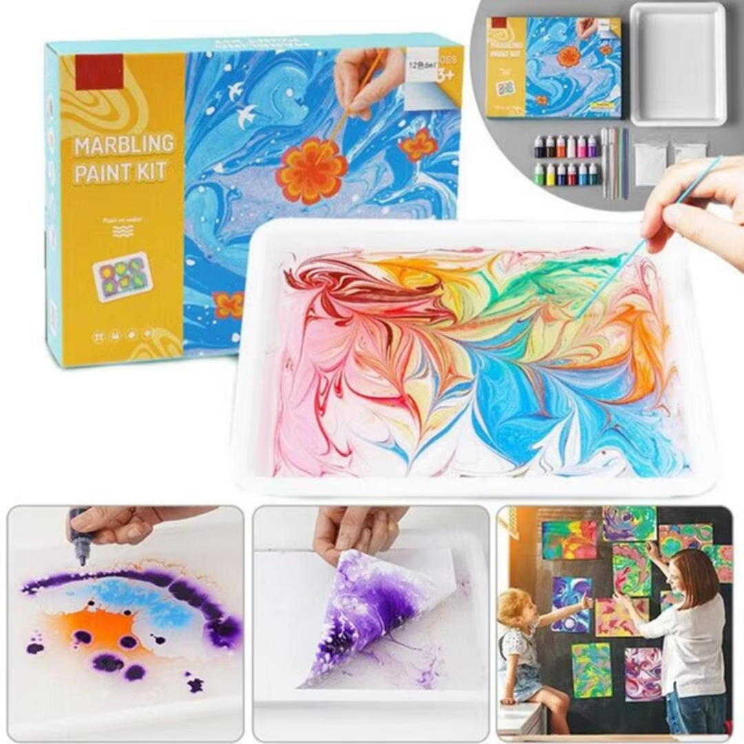 Artistic Marbling Watercolor Kit – Fun Painting Experience