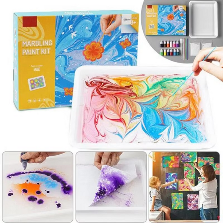 Artistic Marbling Watercolor Kit – Fun Painting Experience
