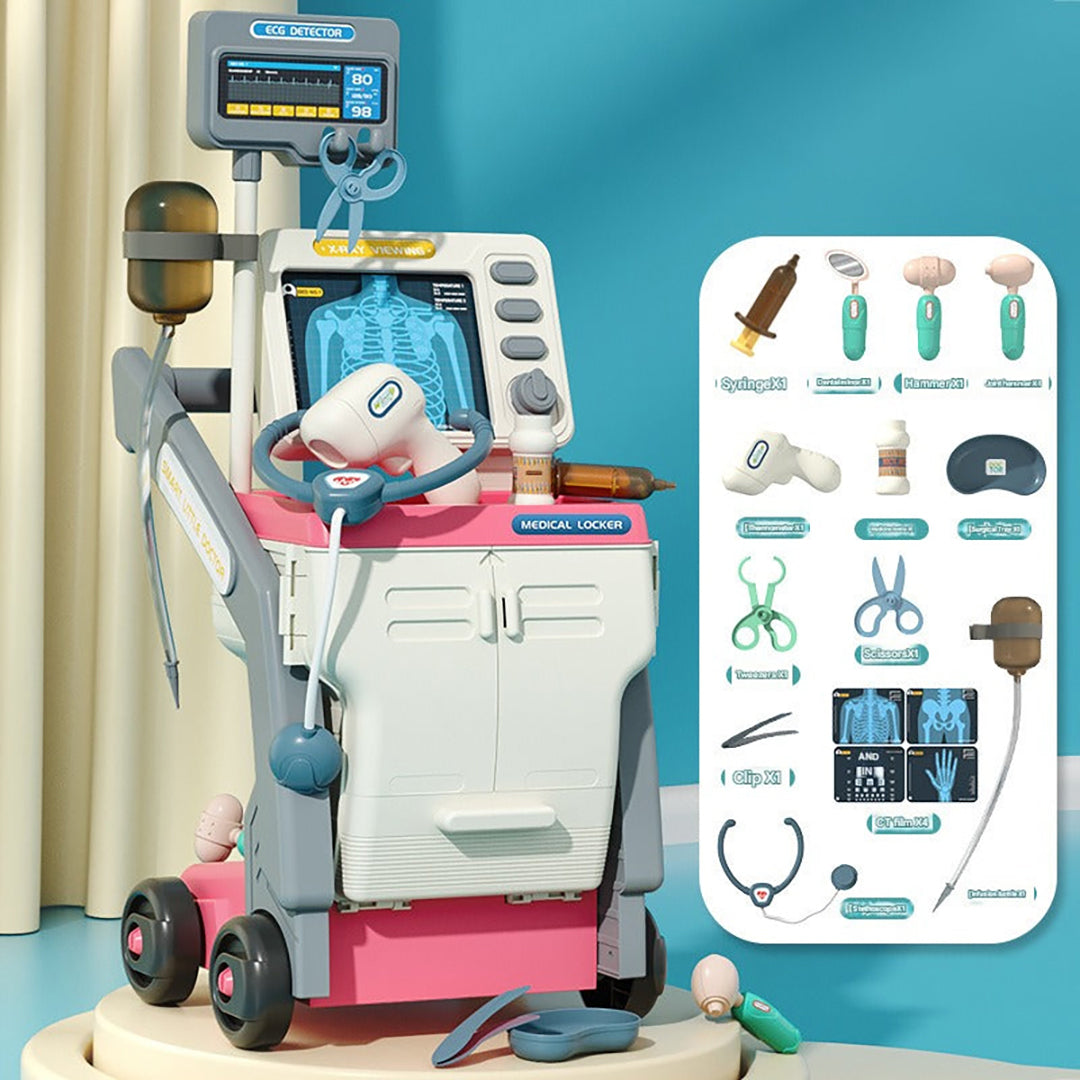 Kids' Toy Medical Cart – Imaginative Role Play Fun