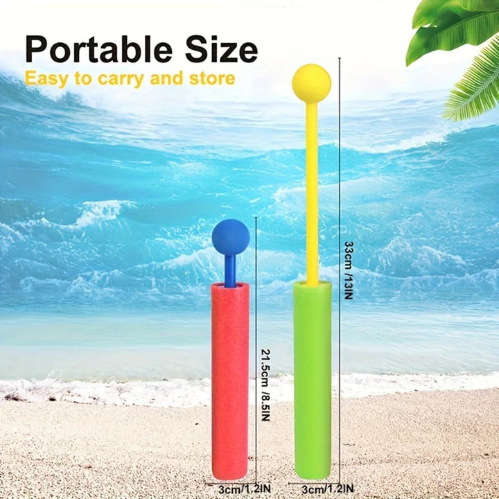2-Pack Mini Water Guns - Stretchable Beach Toys