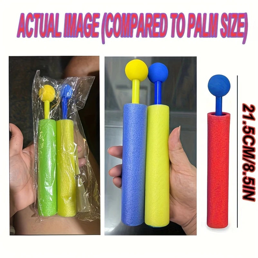 2-Pack Mini Water Guns - Stretchable Beach Toys