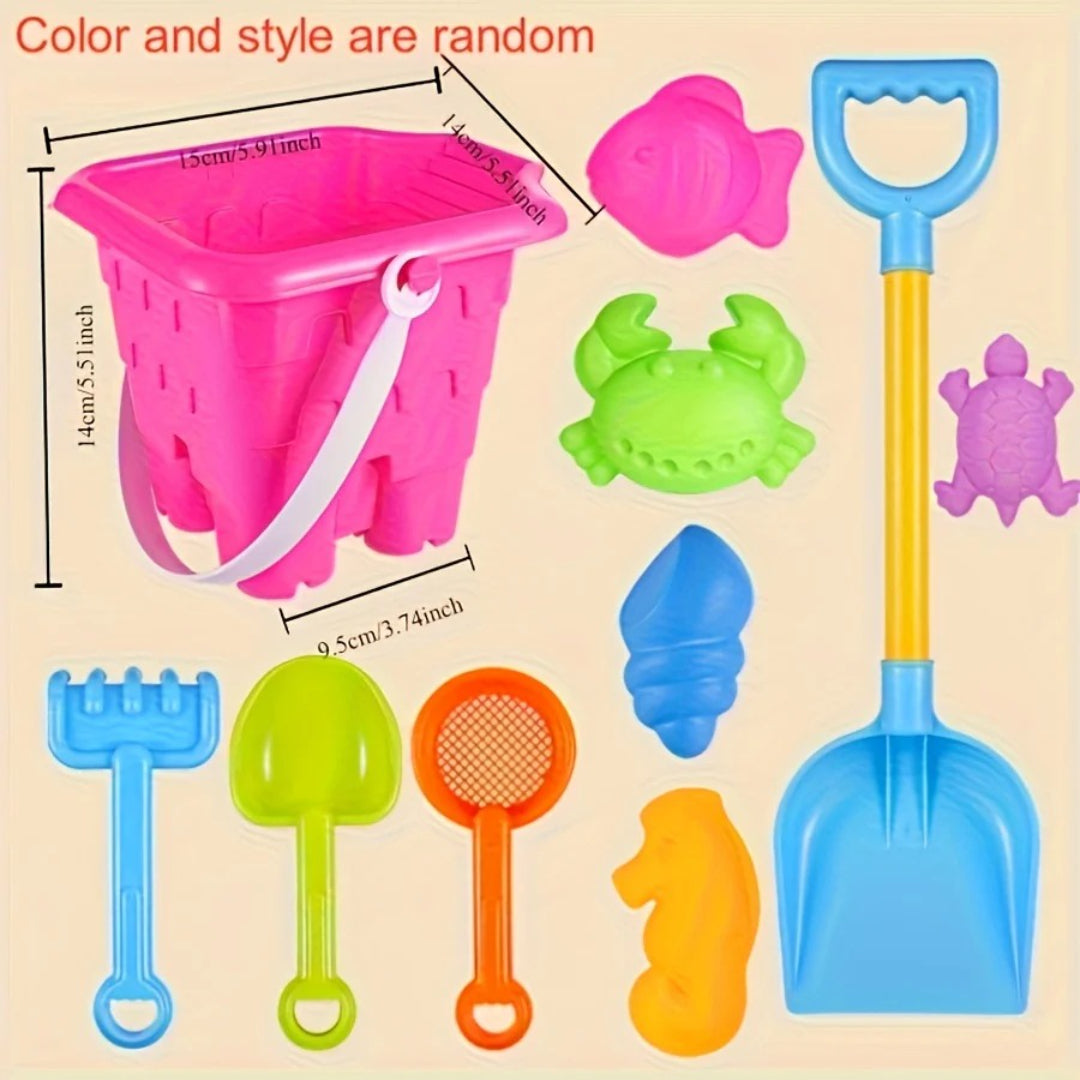 Sand and Water Play Set: Beach Toy Kit with Bucket, Shovel, and Fun Accessories