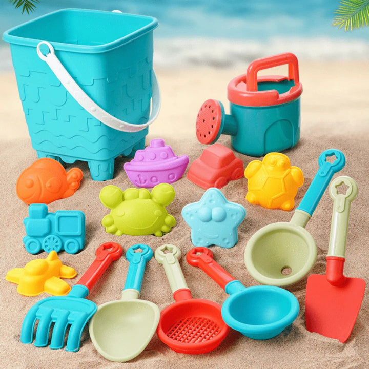 Sand and Water Play Set: Beach Toy Kit with Bucket and Shovel