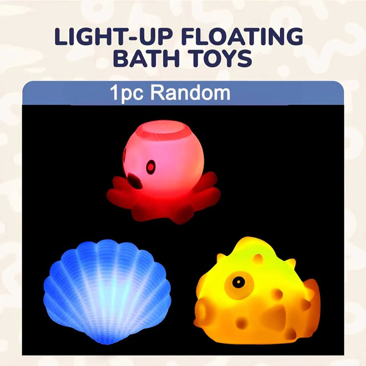 Illuminated Bath Toy Collection: Sparkling Floating Sea Creatures
